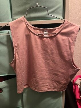 Yogalicious Dusty Rose Sleeveless Crop Top